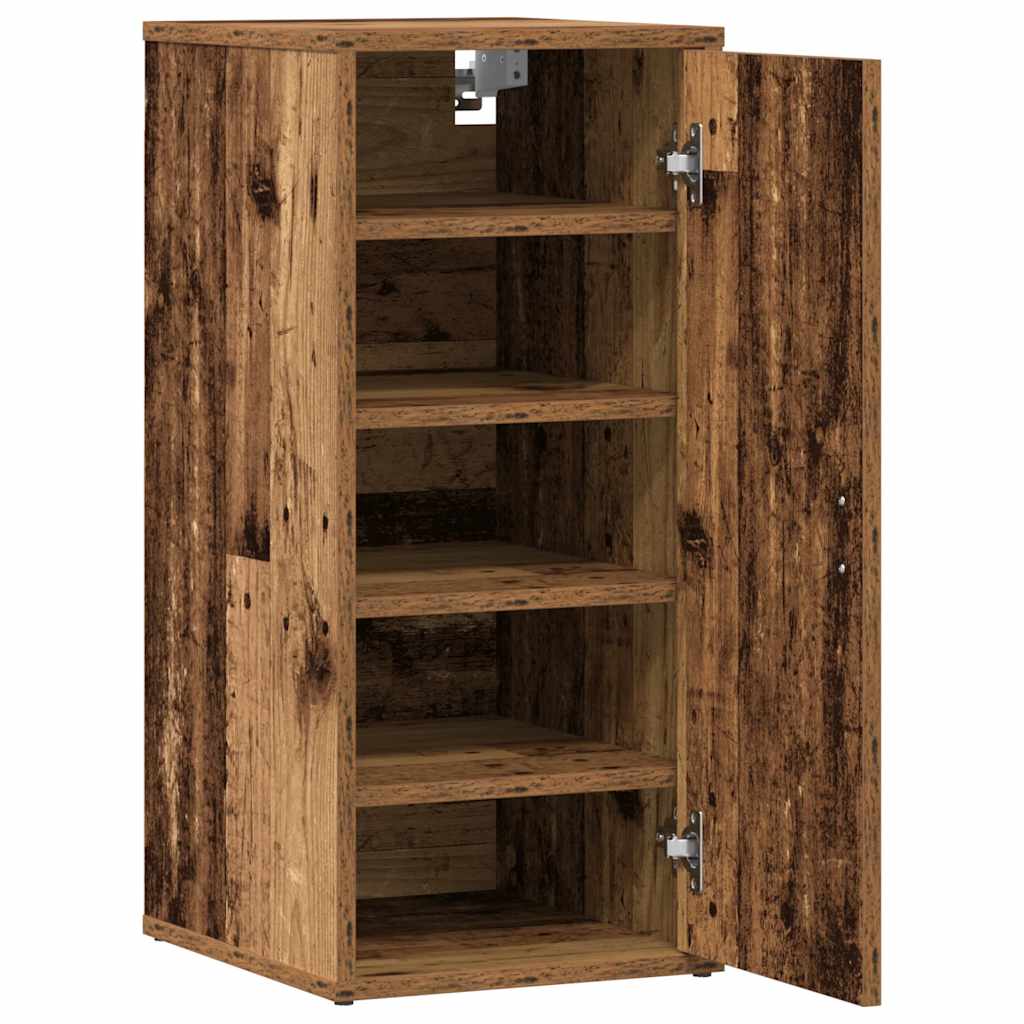 vidaXL Shoe Cabinets 2 pcs Old Wood 32x35x70 cm Engineered Wood 5