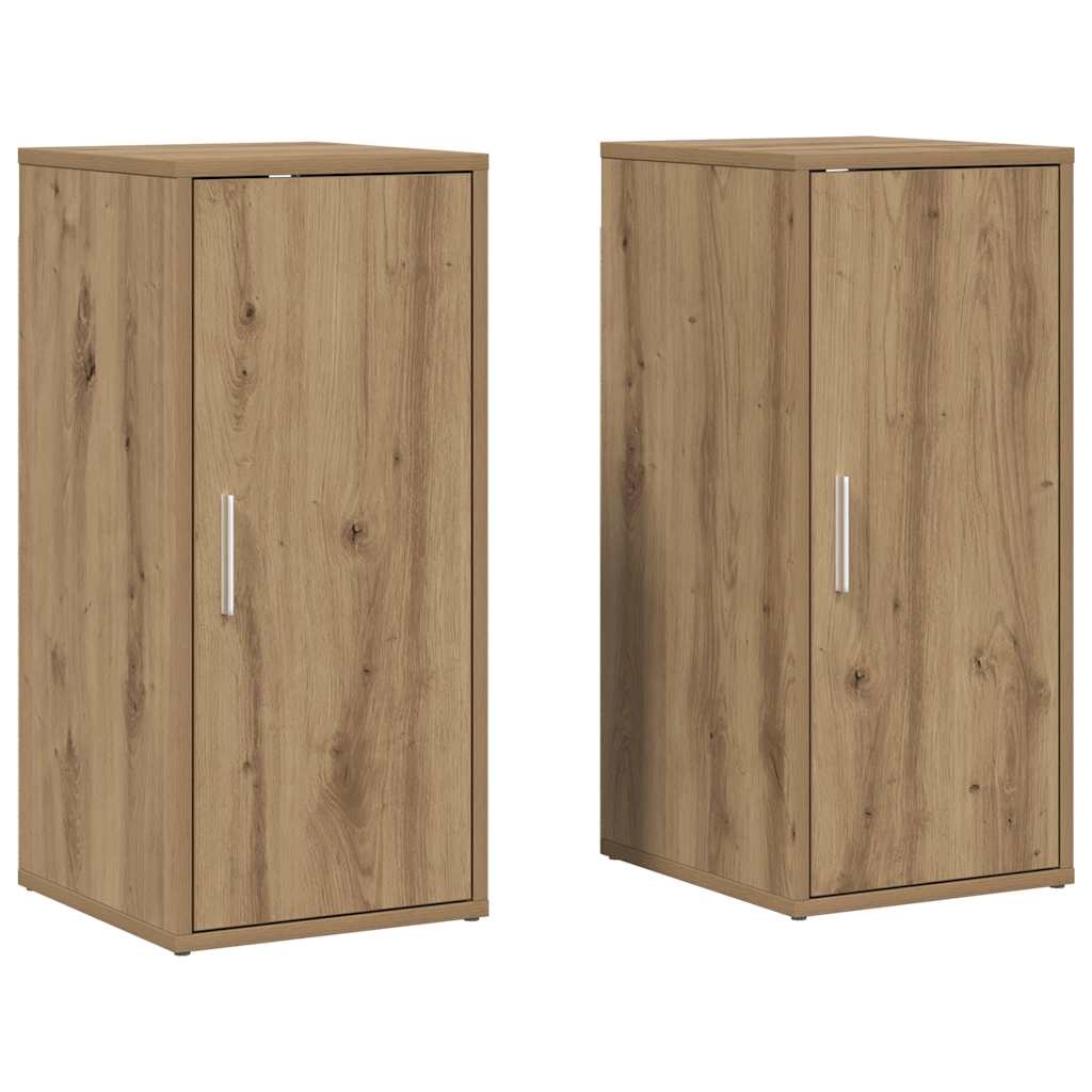 vidaXL Shoe Cabinets 2 pcs Artisan Oak 32x35x70 cm Engineered Wood 2
