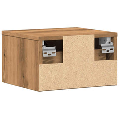 vidaXL Wall-mounted Bedside Cabinet Artisan Oak 34x30x20 cm 6