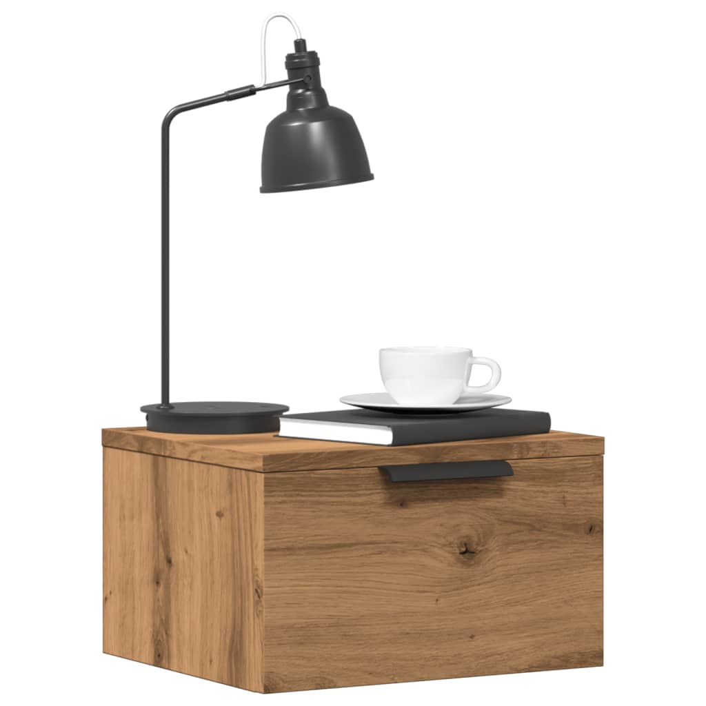 vidaXL Wall-mounted Bedside Cabinets 2 pcs Artisan Oak 34x30x20 cm 1