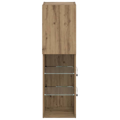 vidaXL TV Cabinet with LED Lights Artisian Oak 30.5x30x102 cm 6
