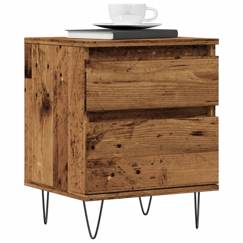 vidaXL Bedside Cabinet Old Wood 40x35x50 cm Engineered Wood 1