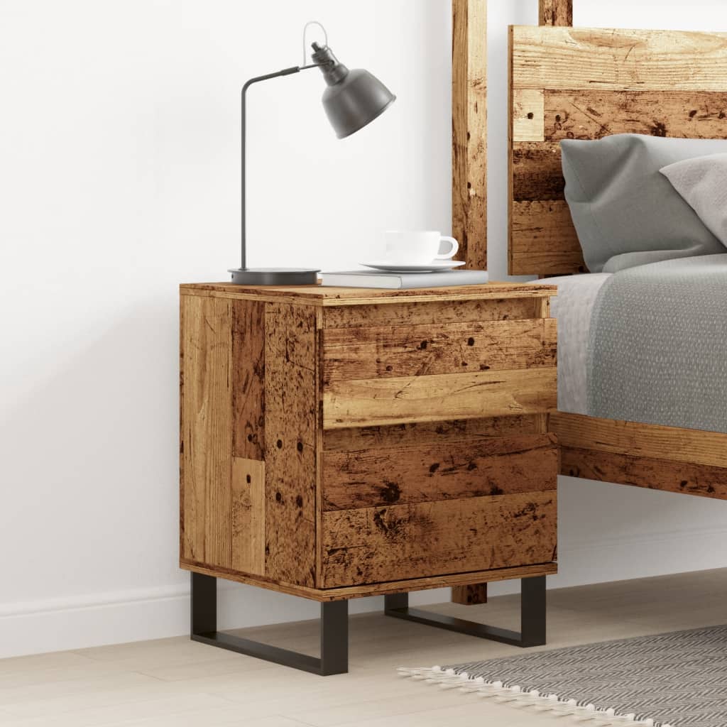 vidaXL Bedside Cabinet Old Wood 40x35x50 cm Engineered Wood 3