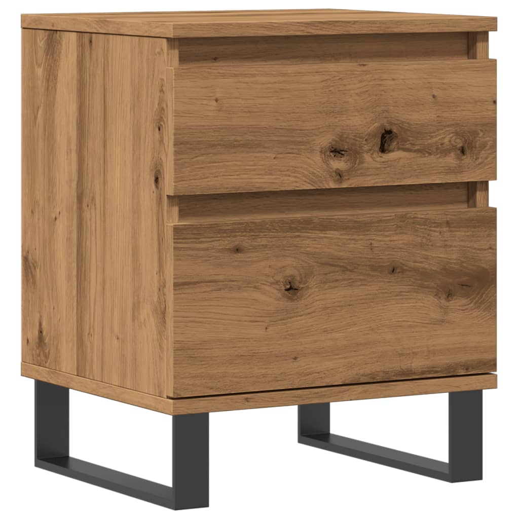 vidaXL Bedside Cabinet Artisan Oak 40x35x50 cm Engineered Wood 2