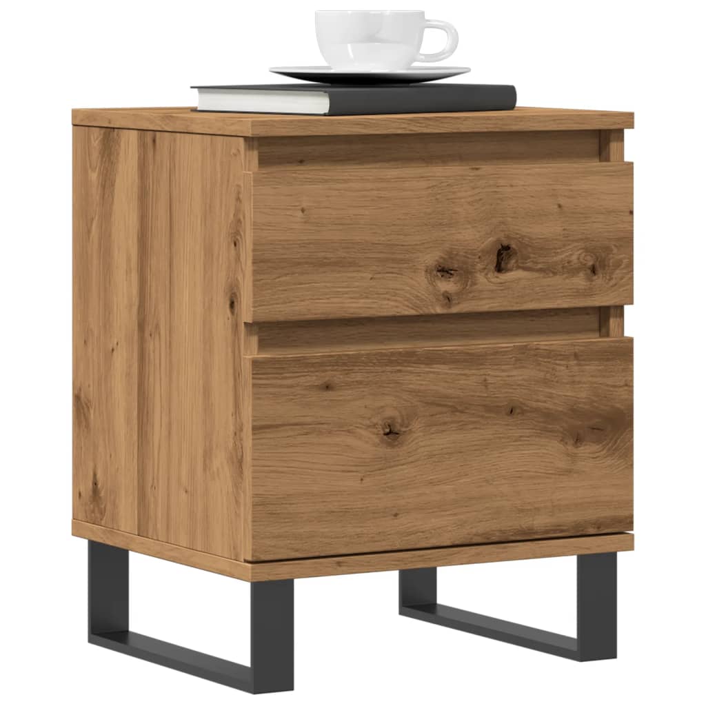 vidaXL Bedside Cabinet Artisan Oak 40x35x50 cm Engineered Wood 1