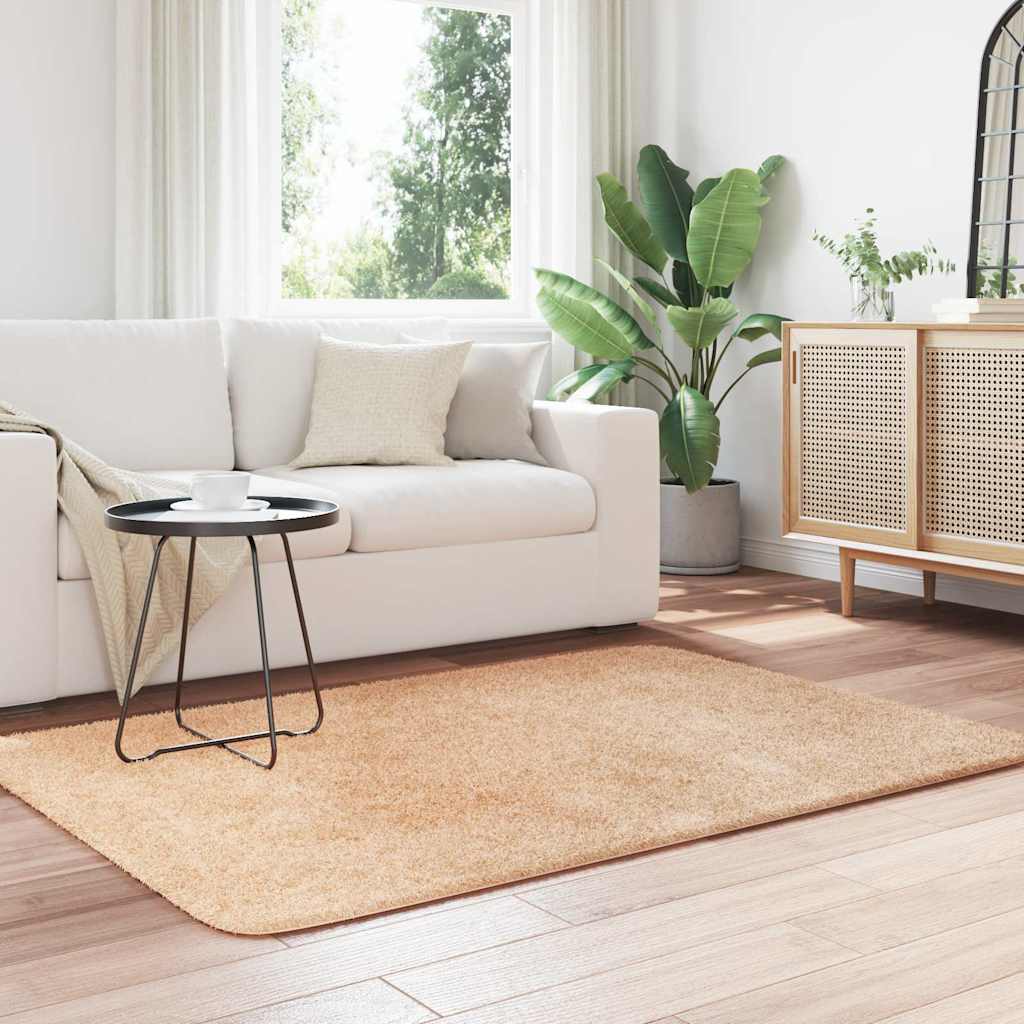 vidaXL Shaggy Rug High Pile NAVARRA Beige 120x170 cm Polyester 3