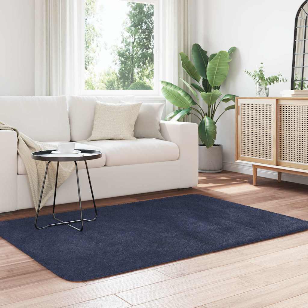 vidaXL Shaggy Rug High Pile NAVARRA Navy 120x170 cm Polyester 3