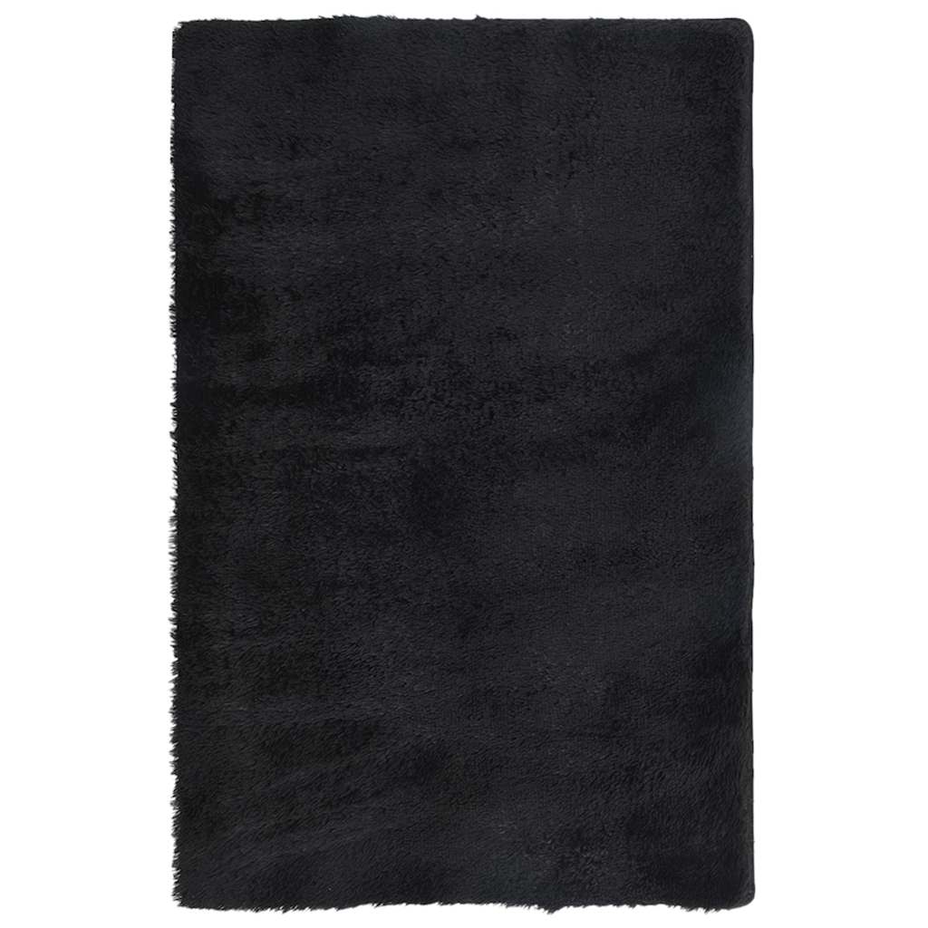 vidaXL Shaggy Rug High Pile NAVARRA Black 130x200 cm Polyester 2