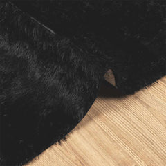 vidaXL Shaggy Rug High Pile NAVARRA Black 160x160 cm Polyester 5