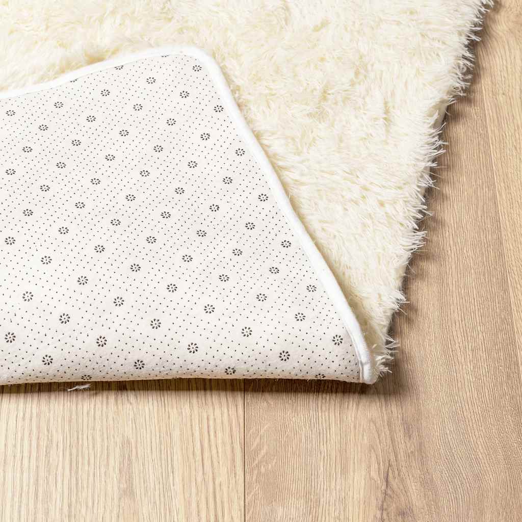vidaXL Shaggy Rug High Pile NAVARRA Cream 160x160 cm Polyester 6