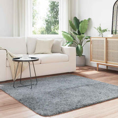vidaXL Shaggy Rug High Pile NAVARRA Light Grey 160x160 cm Polyester 3
