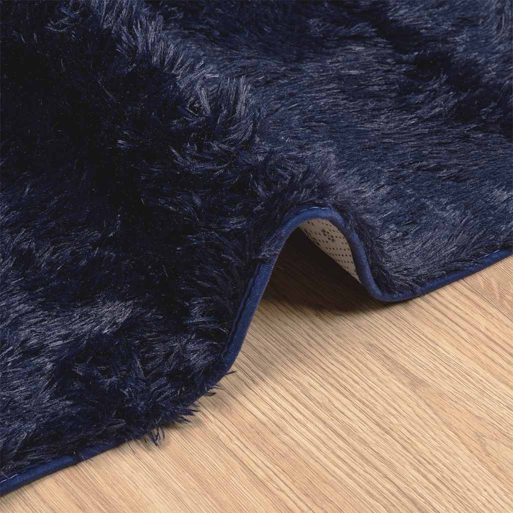 vidaXL Shaggy Rug High Pile NAVARRA Navy 160x160 cm Polyester 5
