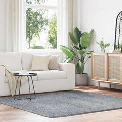 Shaggy Rug High Pile NAVARRA Polyester Light grey 200 x 200 cm