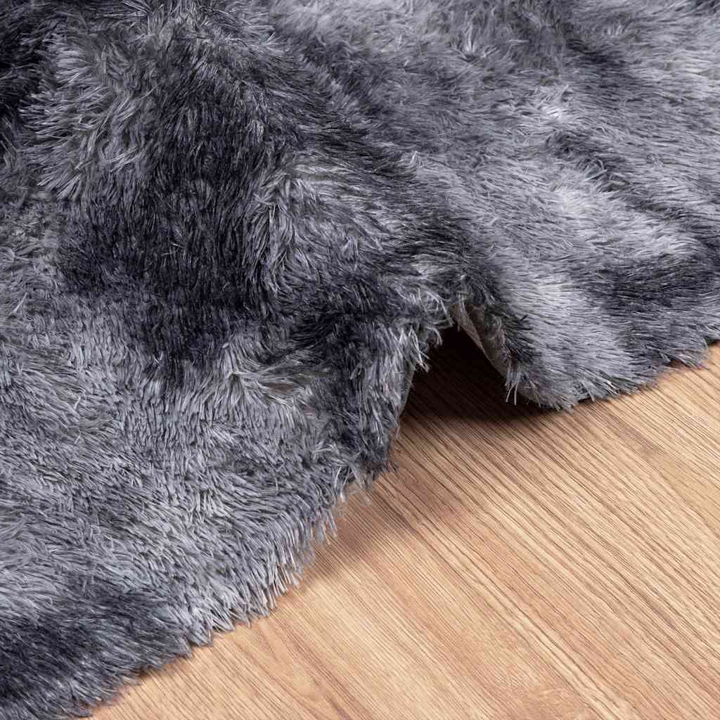 vidaXL Shaggy Rug High Pile NAVARRA Dark Grey 240x240 cm Polyester 5