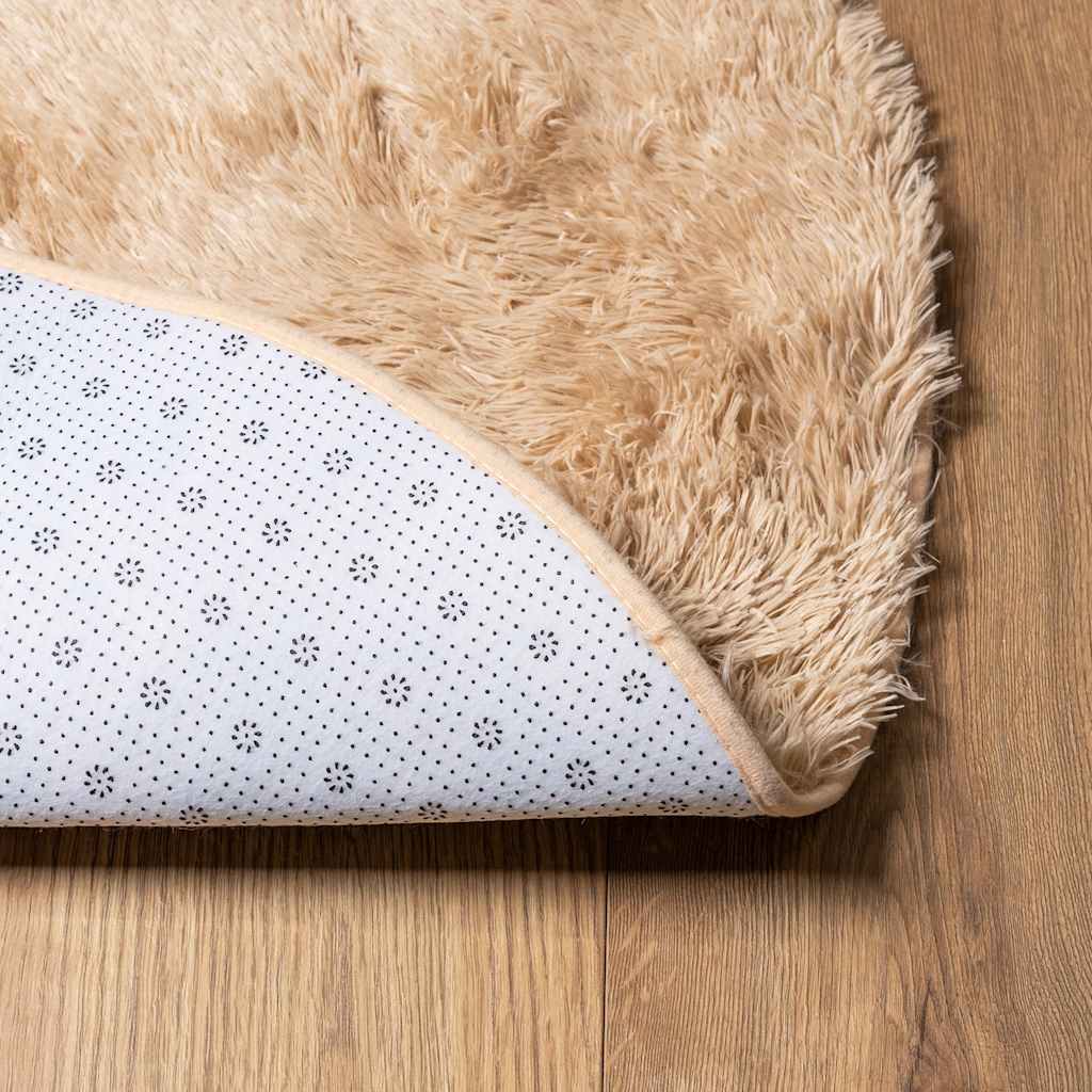 vidaXL Shaggy Rug High Pile NAVARRA Beige 160x160 cm Polyester 6