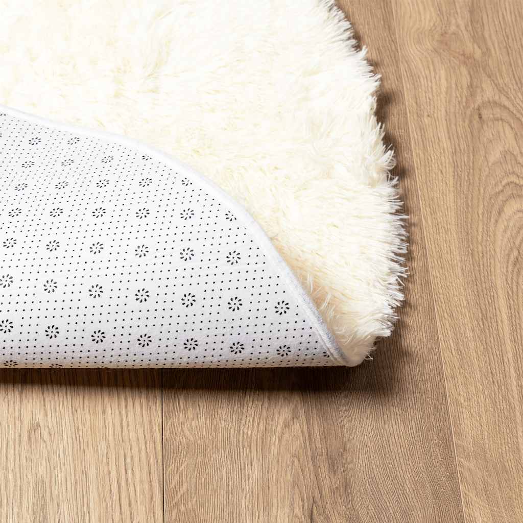 vidaXL Shaggy Rug High Pile NAVARRA Cream 160x160 cm Polyester 6