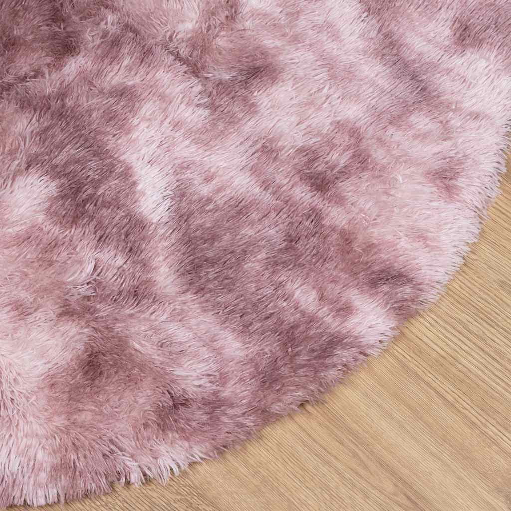 vidaXL Shaggy Rug High Pile NAVARRA Dusty Pink 160x160 cm Polyester 4