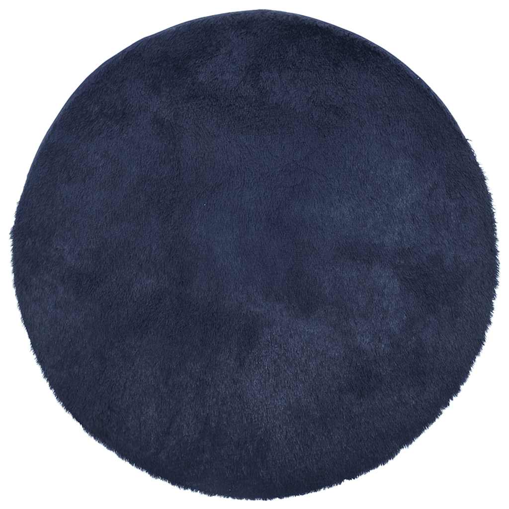 vidaXL Shaggy Rug High Pile NAVARRA Navy 160x160 cm Polyester 2