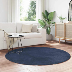 vidaXL Shaggy Rug High Pile NAVARRA Navy 160x160 cm Polyester 3