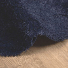 vidaXL Shaggy Rug High Pile NAVARRA Navy 160x160 cm Polyester 5