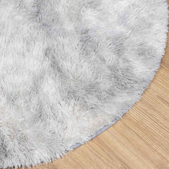 vidaXL Shaggy Rug High Pile NAVARRA Silver Grey 240x240 cm Polyester 4