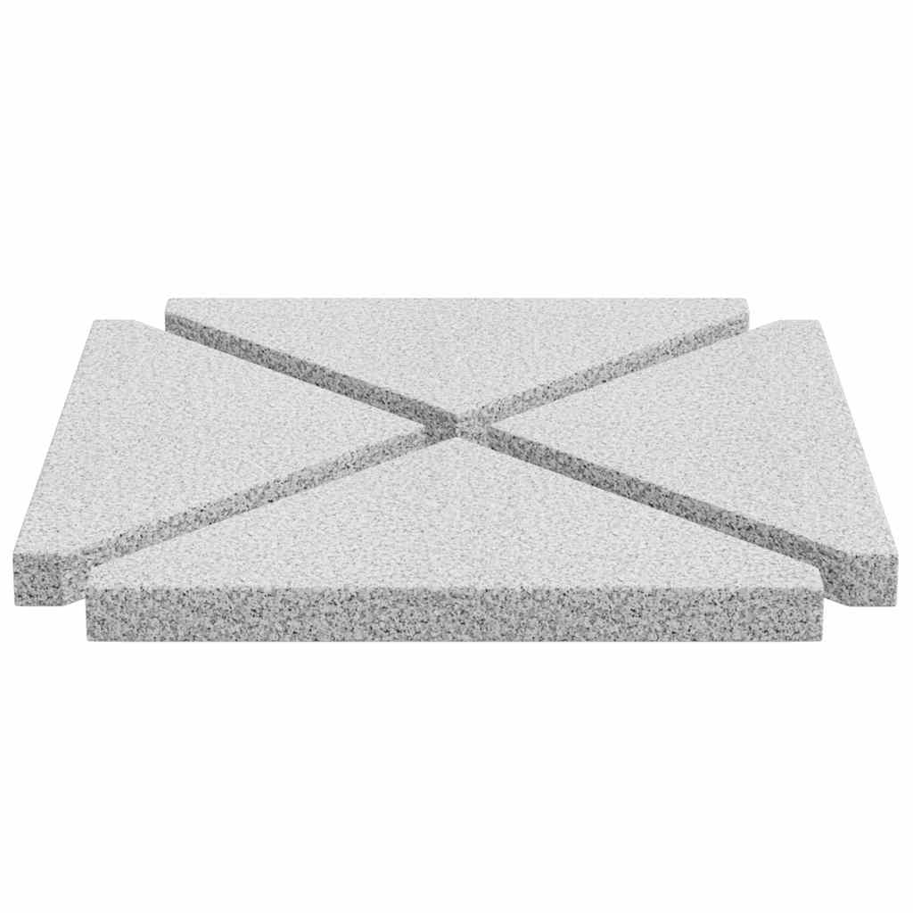 vidaXL Umbrella Weight Plates 4 pcs Grey Granite Triangular 14 kg 5