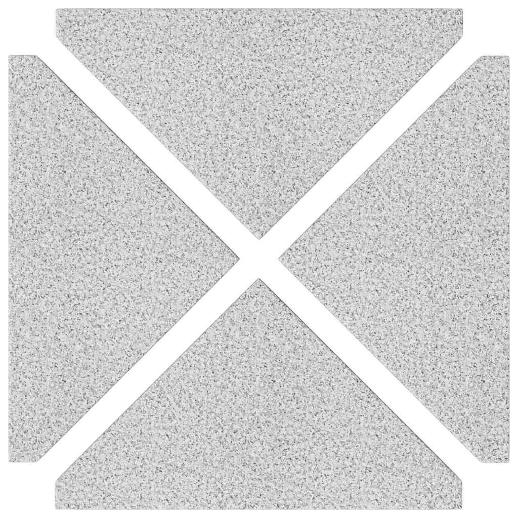 vidaXL Umbrella Weight Plates 4 pcs Grey Granite Triangular 14 kg 6