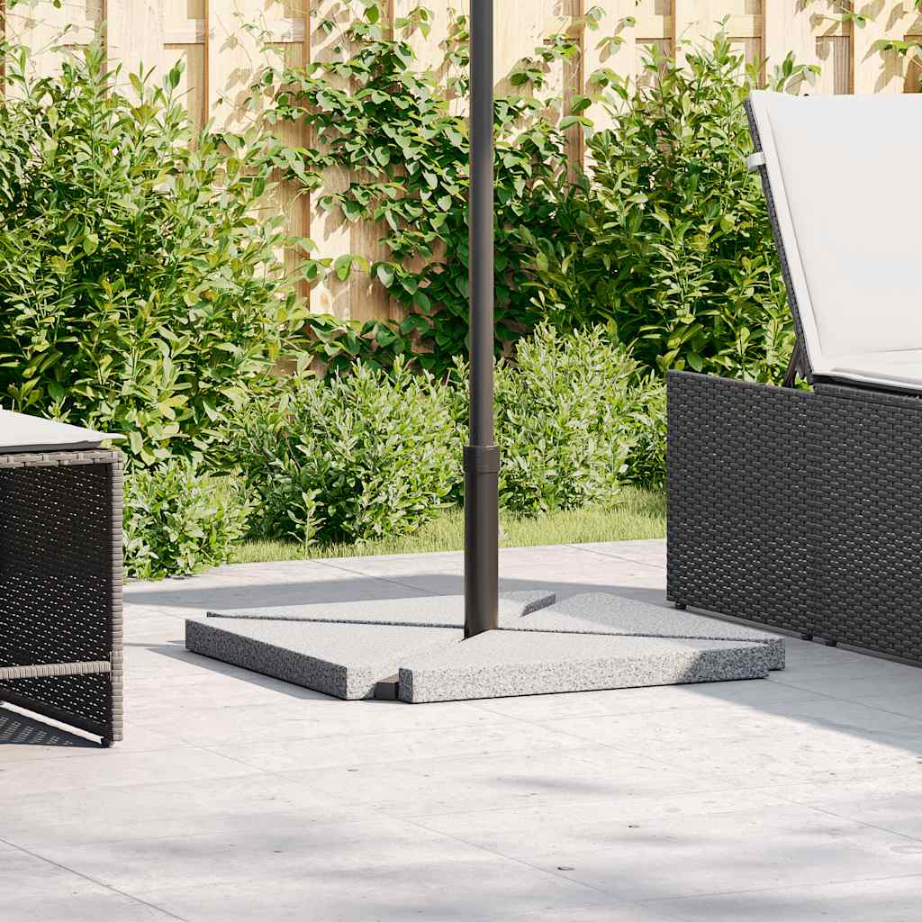 vidaXL 5 Piece Garden Parasol Base Set Granite and Steel 4