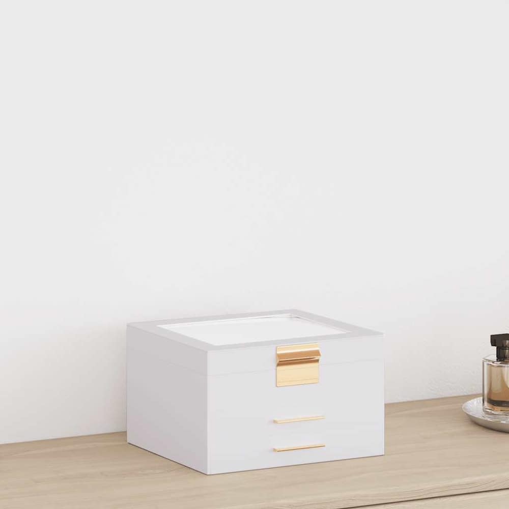 vidaXL Jewellery Box 3-Layer White 23x20,5x14 cm 3