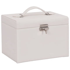 vidaXL Jewellery Box 4-Layer with Mirror Lockable White 22.5x17.5x16.5 cm 2