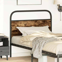 vidaXL Replace Headboard Smoked Oak 90 cm Steel and Engineered Wood 2