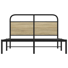 vidaXL Bed Frame Without Mattress 120x190 cm Small Double Sonoma Oak Engineered Wood 4