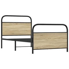 vidaXL Bed Frame Without Mattress 100x200 cm Sonoma Oak Engineered Wood 5