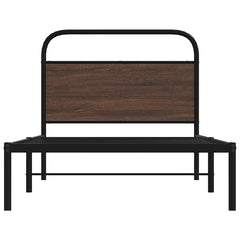 vidaXL Bed Frame Without Mattress 100x190 cm Brown Oak Engineered Wood 5