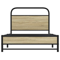 vidaXL Bed Frame without Mattress 100x190 cm Sonoma Oak Engineered Wood 5