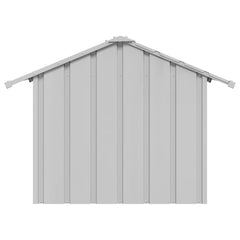 Dog House with Roof Galvanised Steel Grey 85 cm 81 cm 107 cm
