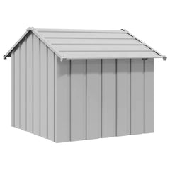 Dog House with Roof Galvanised Steel Grey 85 cm 81 cm 107 cm