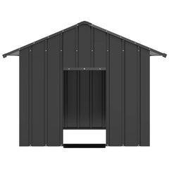 Dog House with Roof Galvanised Steel Anthracite 131 cm 102 cm 101 cm
