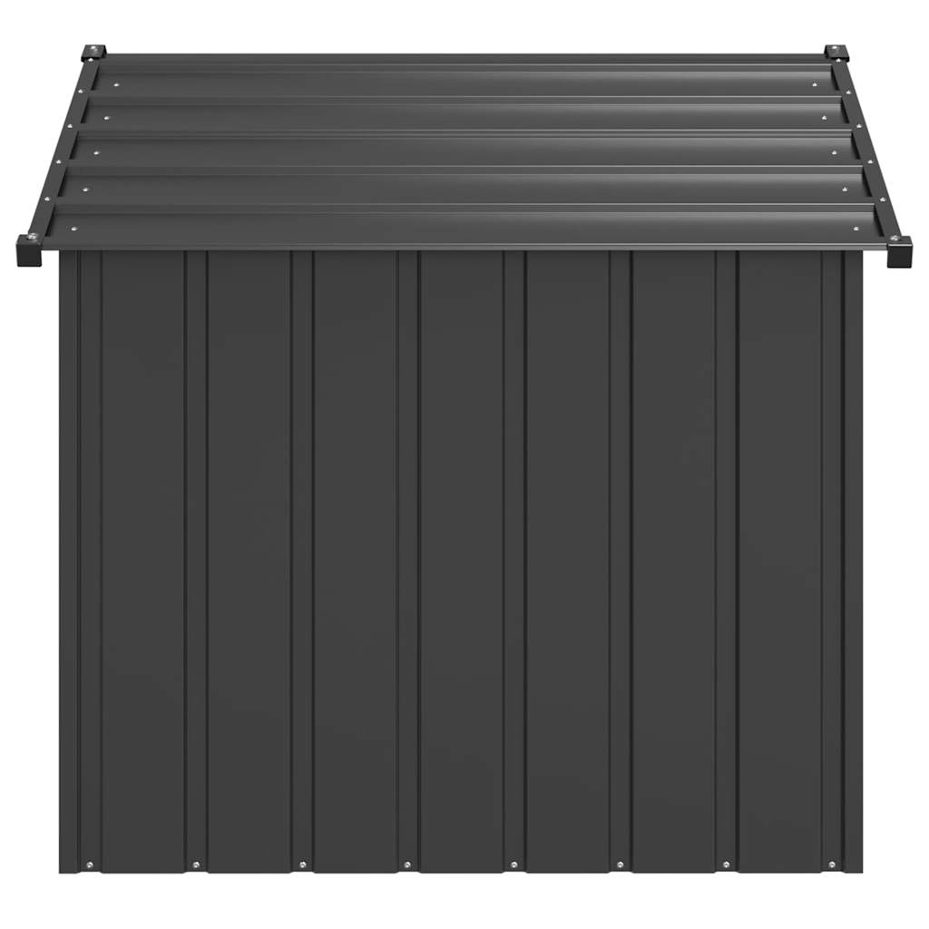 Dog House with Roof Galvanised Steel Anthracite 131 cm 102 cm 101 cm