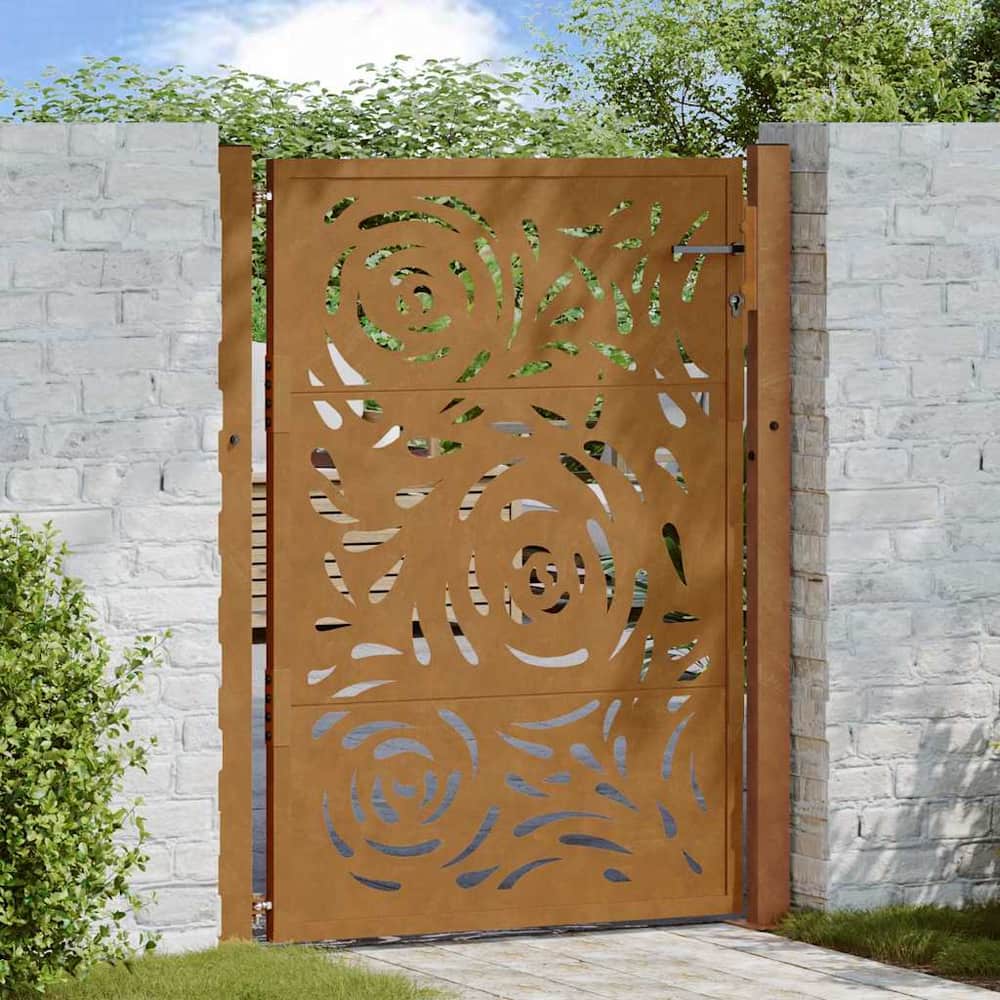 Garden Gate Weathering Steel steel/brown Flame design