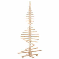vidaXL | Wooden Christmas Tree | with Stand Natural with Unfinished 180 cm 6