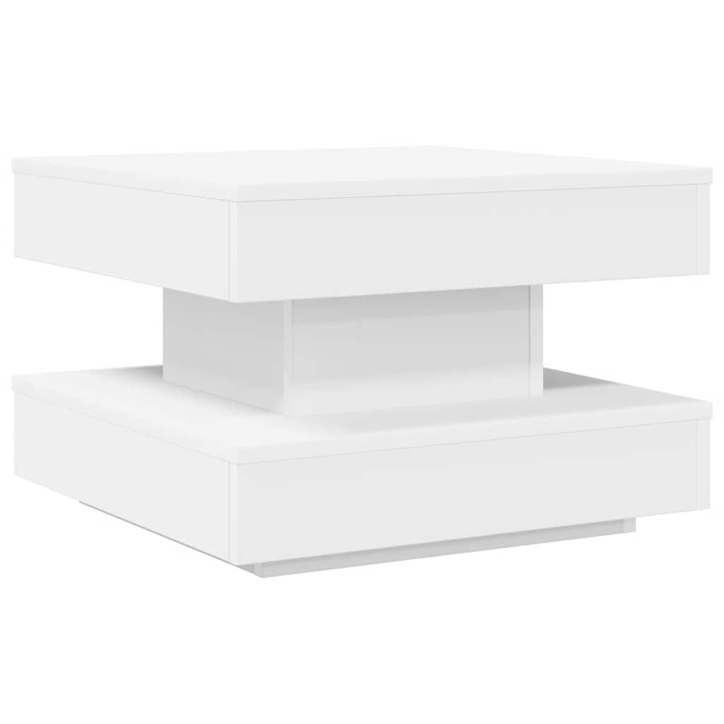 vidaXL Coffee Table 360-Degree Rotatable White 50x50x34,5 cm 2