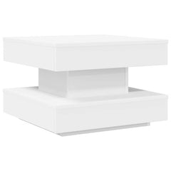 vidaXL Coffee Table 360-Degree Rotatable White 50x50x34,5 cm 2