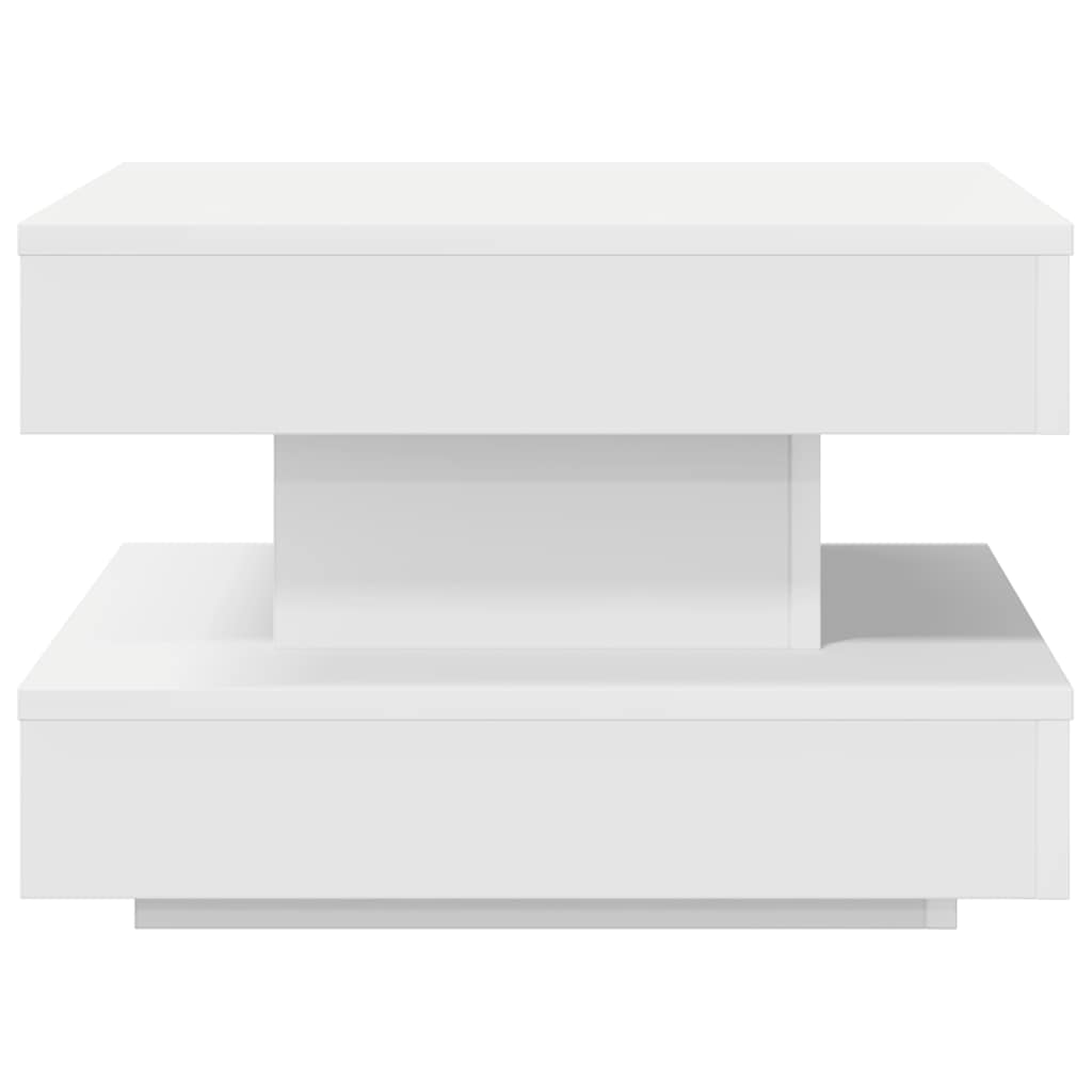 vidaXL Coffee Table 360-Degree Rotatable White 50x50x34,5 cm 4