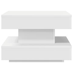 vidaXL Coffee Table 360-Degree Rotatable White 50x50x34,5 cm 4