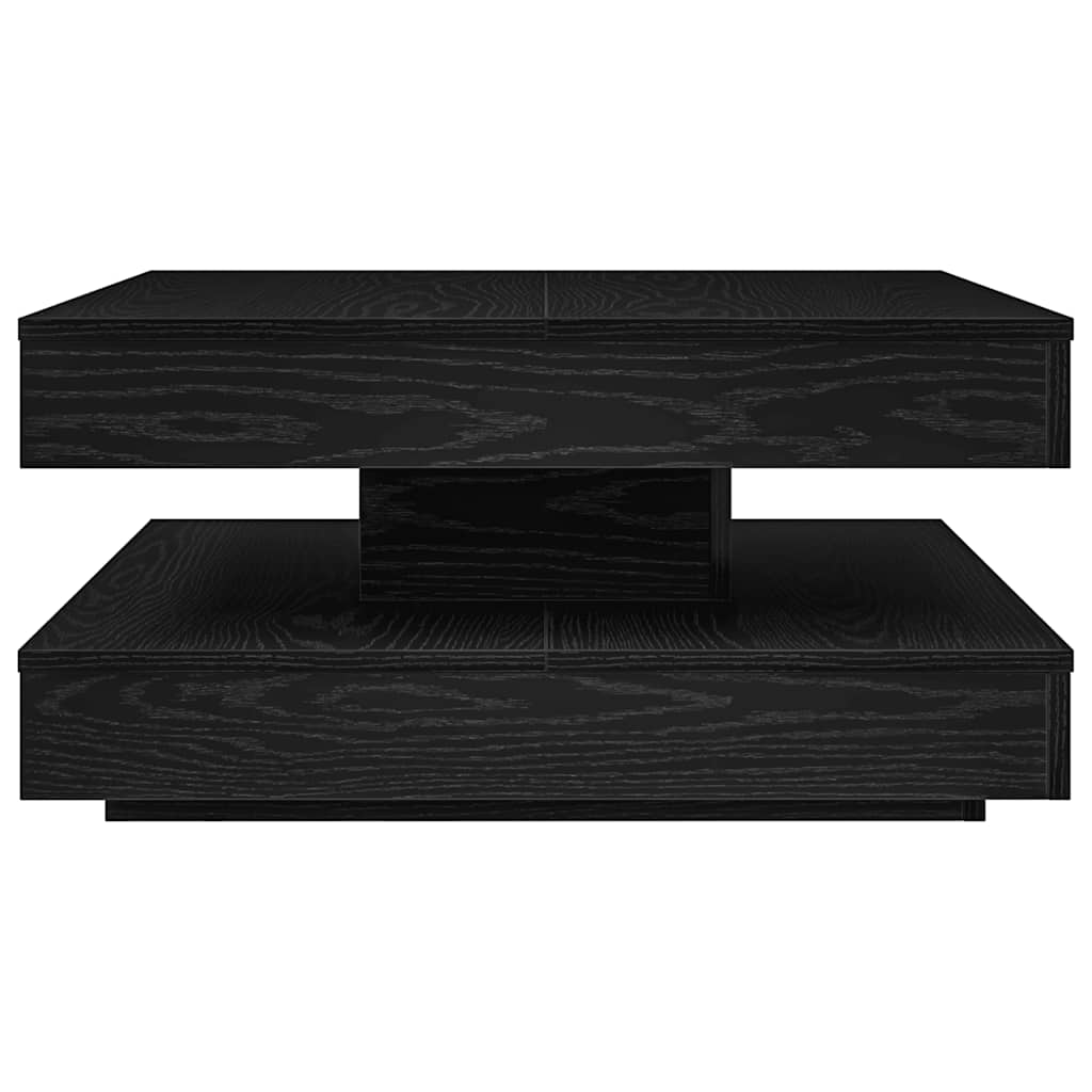 Coffee Table 360-Degree Rotatable 70x70x34.5 cm Black