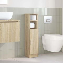 vidaXL Bathroom Cabinet with Roll Holder Sonoma Oak 20.5x22x90 cm 3