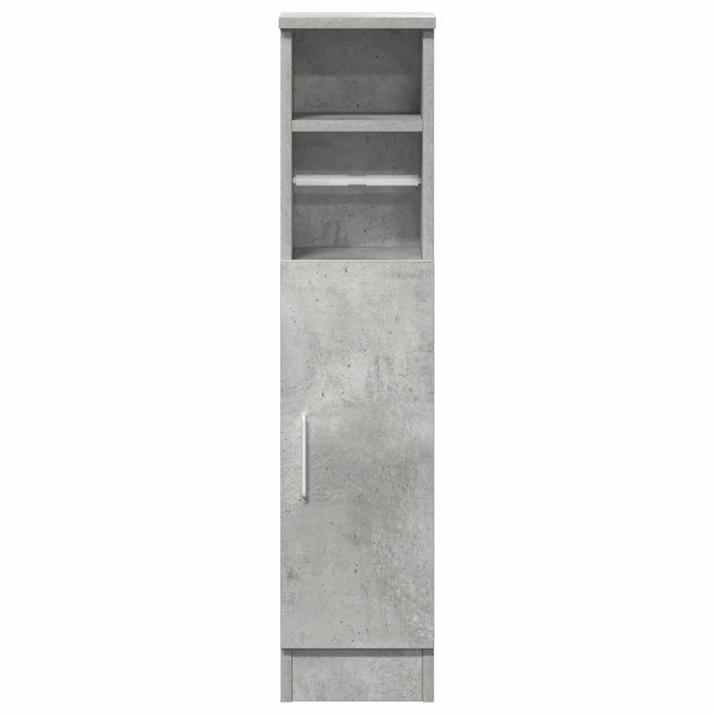 vidaXL Bathroom Cabinet with Roll Holder Concrete Grey 20.5x22x90 cm 4