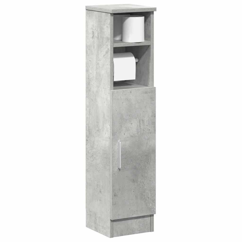 vidaXL Bathroom Cabinet with Roll Holder Concrete Grey 20.5x22x90 cm 1