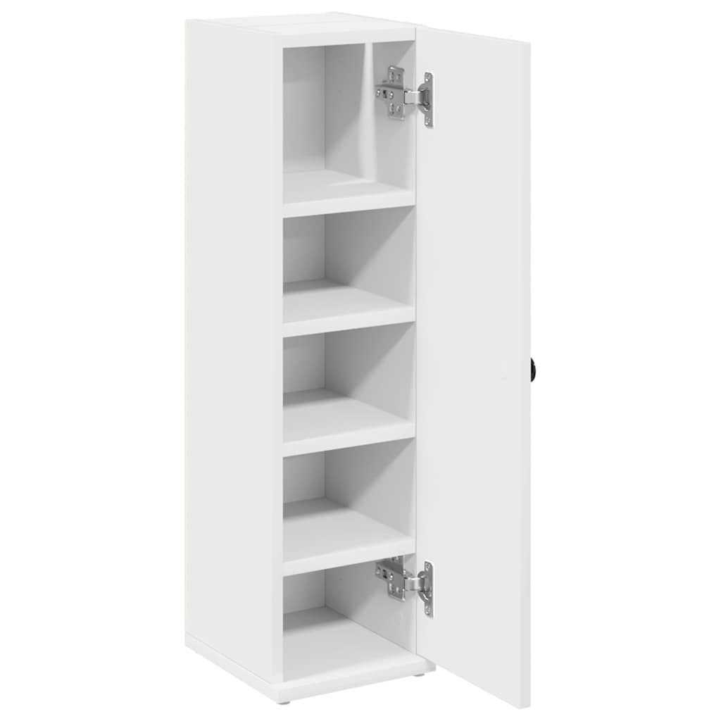 vidaXL Bathroom Cabinet with Roll Holder White 20.5x22x72 cm 5